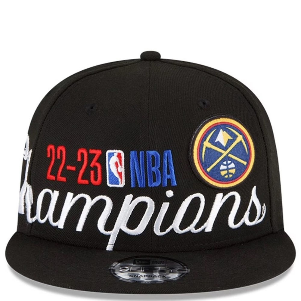 Denver Nuggets Championship New Era Black 9FIFTY Snapback Hat
